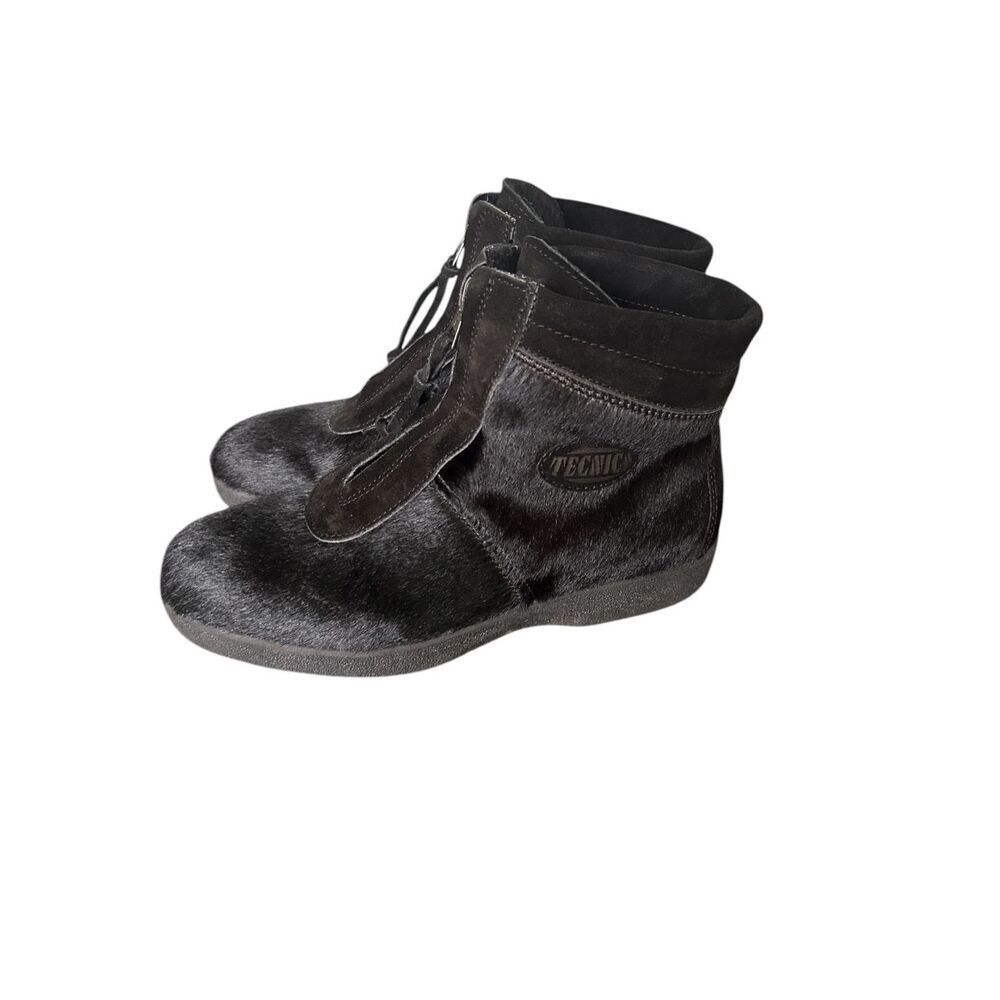 Tecnica Apres Fur Ankle Boots Black Size EU 41 (9.5) Ski Winter